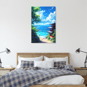 Midori to Umi no Michi Canvas Print