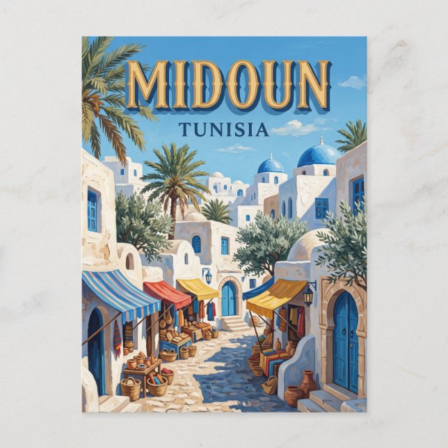 Midoun Tunisia Postcard (Front)