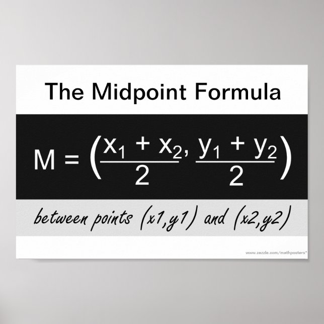 Midpoint Formula Math Poster (Front)