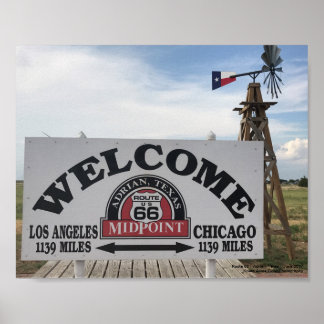 Midpoint of Route 66 | Adrian, Texas Poster