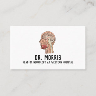 Midsagittal Brain Cross Section Business Card