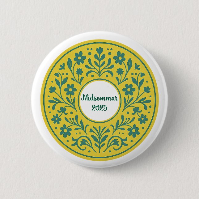 Midsommar - Traditional Swedish Midsummer 6 Cm Round Badge (Front)