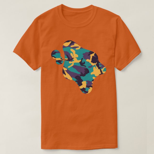 Midsummer Camo Pattern Paint Splat T-Shirt (Design Front)