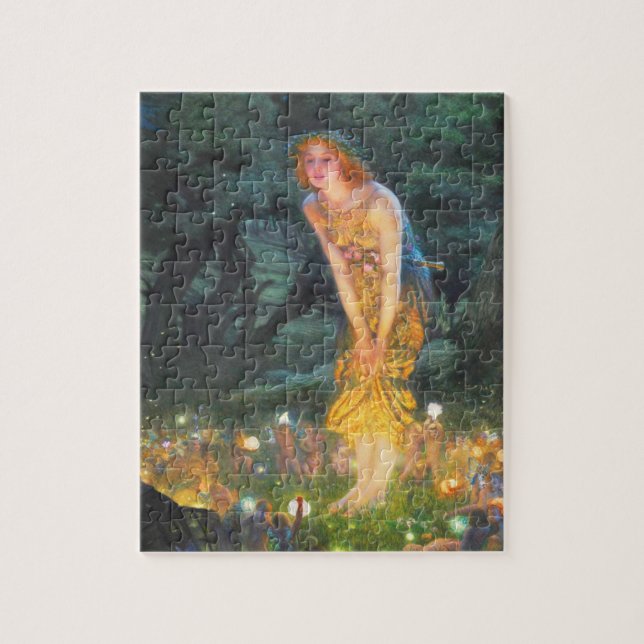 Midsummer Eve (1908) by Edward Robert Hughes Jigsaw Puzzle (Vertical)