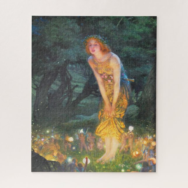 Midsummer Eve (1908) by Edward Robert Hughes Jigsaw Puzzle (Vertical)