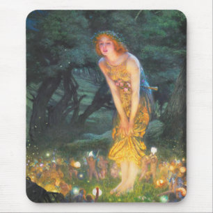 Midsummer Eve (1908) by Edward Robert Hughes Mouse Mat