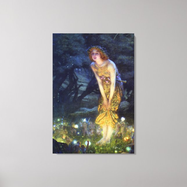 Midsummer Eve by Edward Robert Hughes Canvas Print (Front)