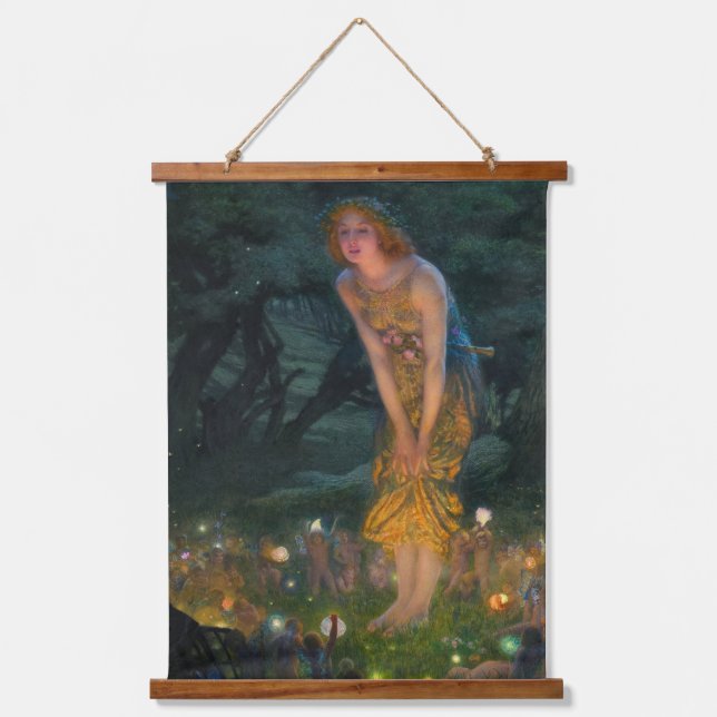 Midsummer Eve by Edward Robert Hughes Hanging Tapestry (Front)