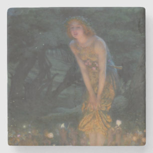 Midsummer Eve (by Edward Robert Hughes) Stone Coaster