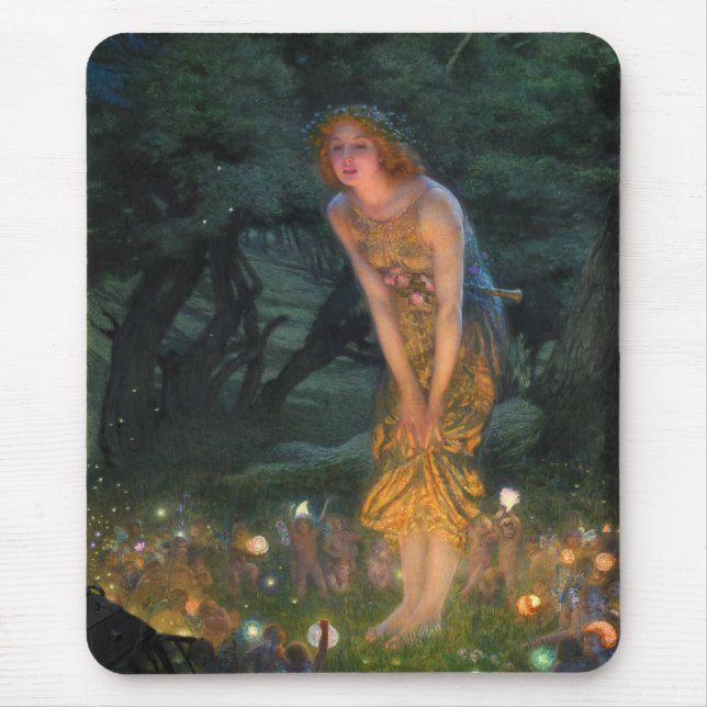 Midsummer Eve c. 1908 by Edward Robert Hughes Mouse Mat (Front)