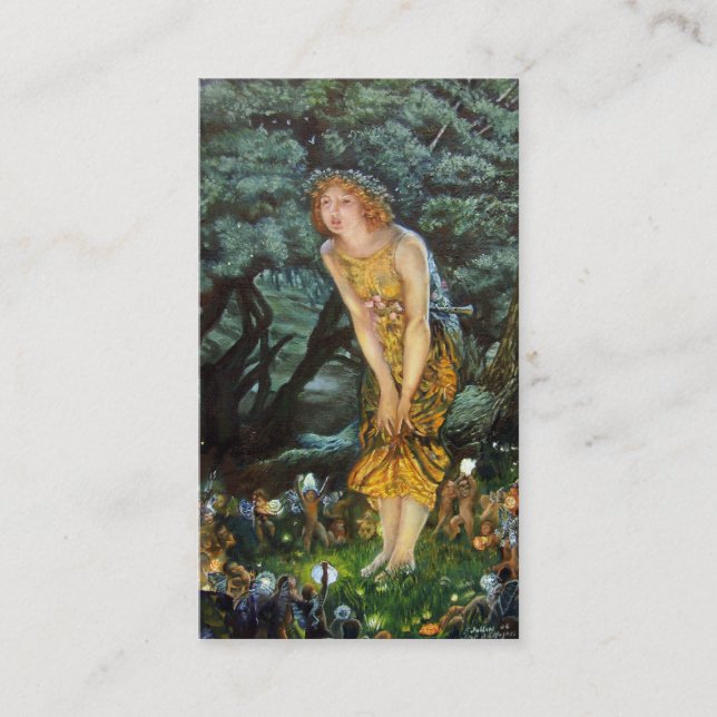 Midsummer Eve, Edward Robert Hughes Business Card (Front)