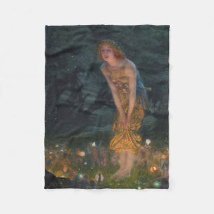 Midsummer Eve Edward Robert Hughes fairies fantasy Fleece Blanket