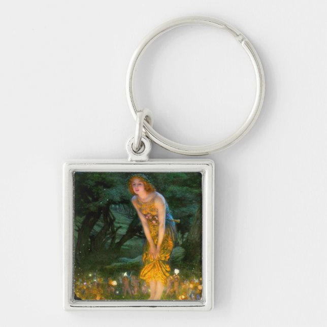 Midsummer Eve Edward Robert Hughes Key Ring (Front)