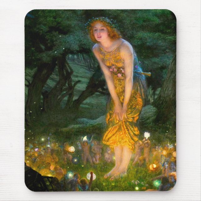 Midsummer Eve Edward Robert Hughes Mouse Mat (Front)