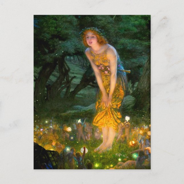 Midsummer Eve Edward Robert Hughes Postcard (Front)