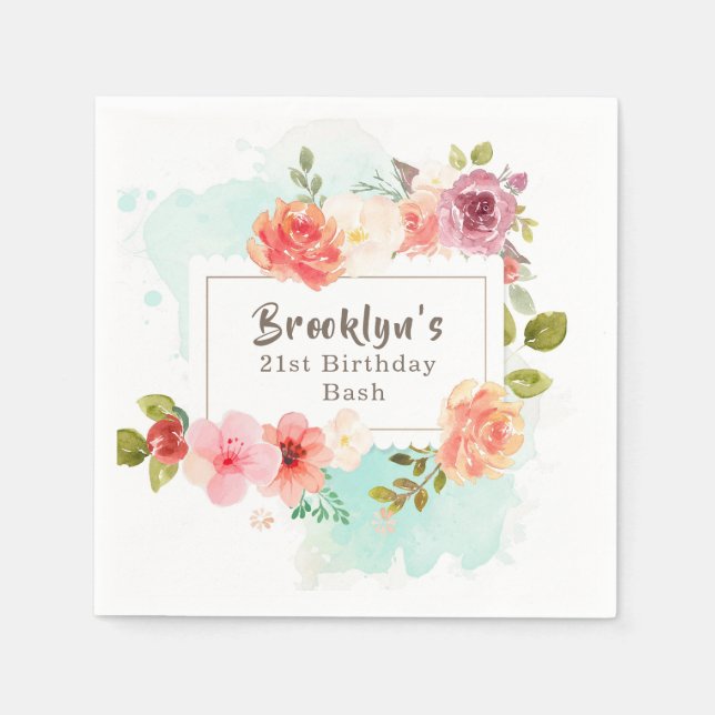 Midsummer Floral Dreams Napkin (Front)