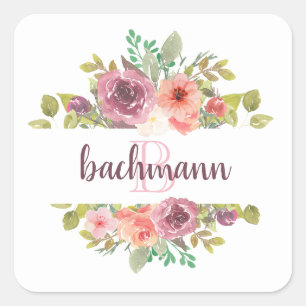 Midsummer Floral Dreams Square Sticker