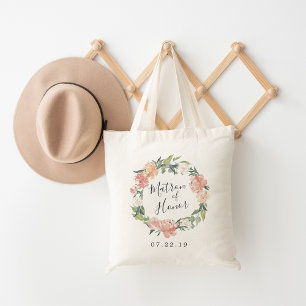 Midsummer Floral   Matron of Honour Bridal Party Tote Bag