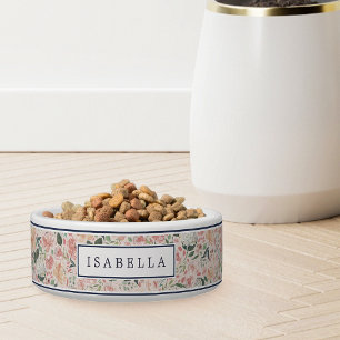 Midsummer Floral Personalised Pet Bowl