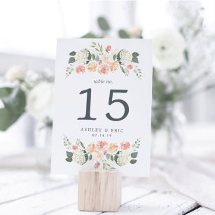 Midsummer Floral Table Number Card