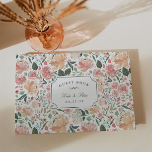 Midsummer Floral Wedding Guest Book