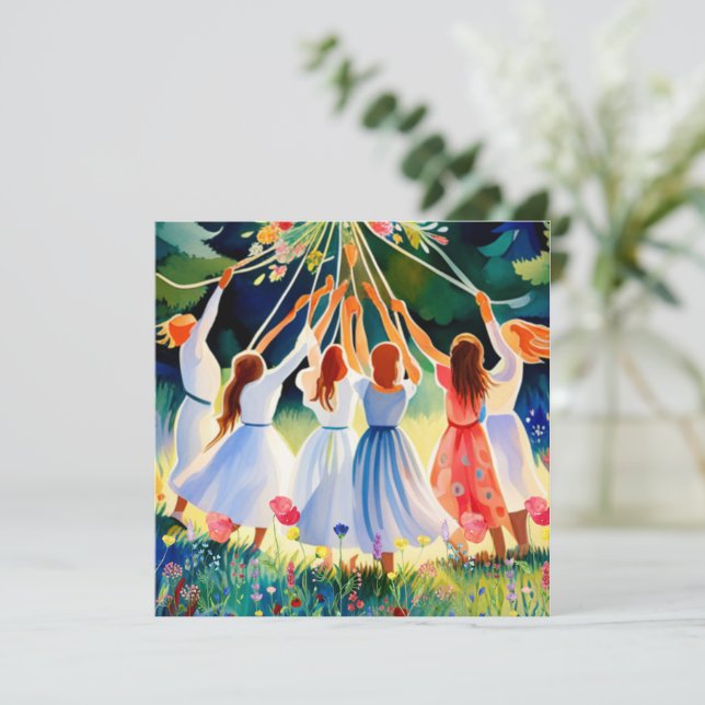 Midsummer Joy Holiday Card (Standing Front)