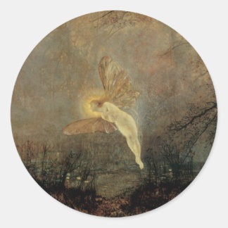 Midsummer Night by Grimshaw, Vintage Victorian Art Classic Round Sticker
