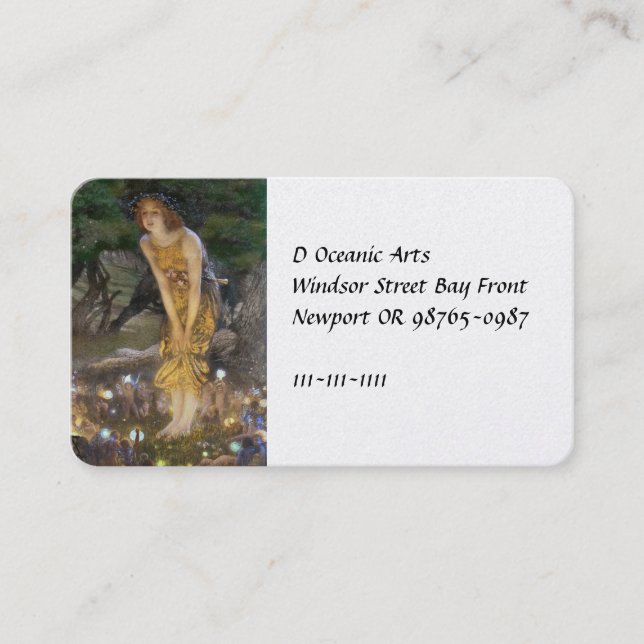 Midsummer Night Fairy Dance Business Card (Front)
