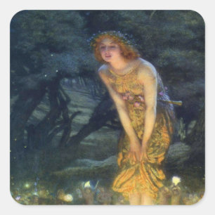 Midsummer Night Fairy Dance Square Sticker