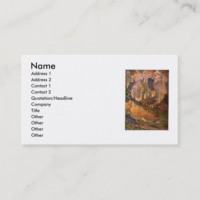 Midsummer Night's Dream Business Card (Front)