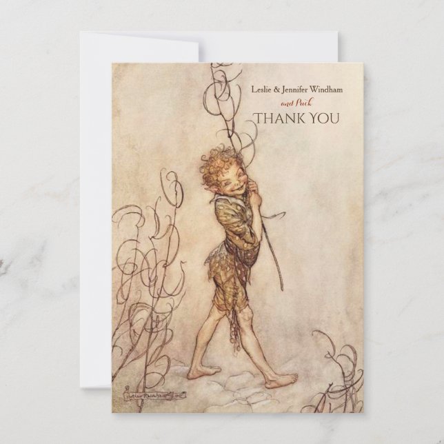 Midsummer Night's Dream Personalised Thank You Card (Front)