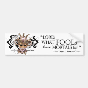 Midsummer Night's Dream Quote Bumper Sticker