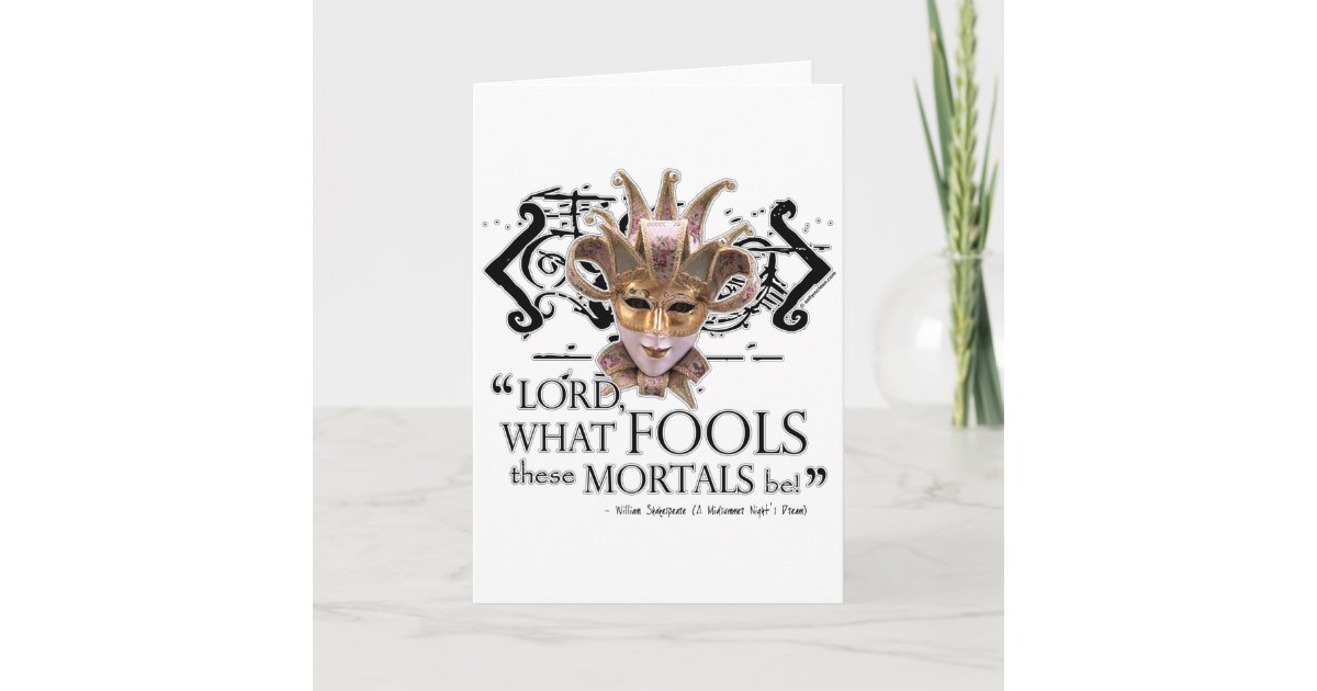 Midsummer Night's Dream Quote Card | Zazzle.co.uk