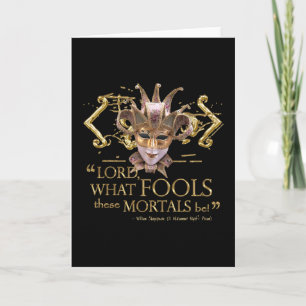 Midsummer Night's Dream Quote (Gold Version) Card