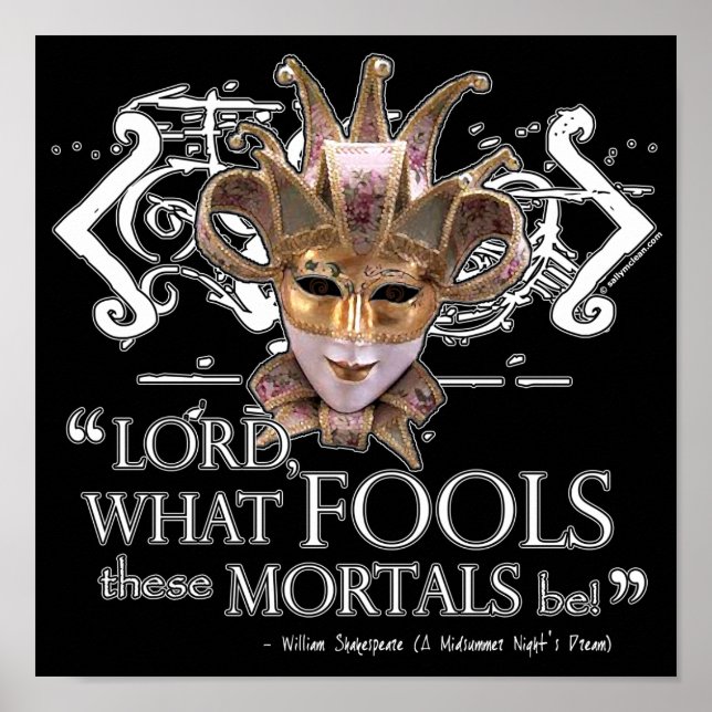 Midsummer Night's Dream Quote Poster (Front)