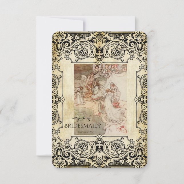 Midsummer Night's Dream Will You Be My Bridesmaid? Invitation (Front)
