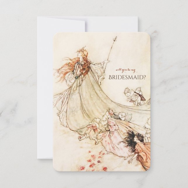 Midsummer Night's Dream Will You Be My Bridesmaid? Invitation (Front)