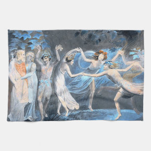 Midsummer Night's Dream, William Blake Tea Towel