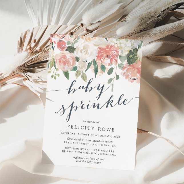 Midsummer | Pastel Watercolor Floral Baby Sprinkle Invitation (Creator Uploaded)