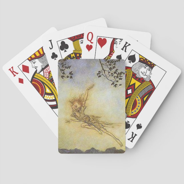 Midsummer Puck - Vintage Art Bicycle Cards (Back)