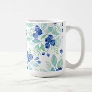 Midsummer Rustic Blueberry Berry Summer  Pattern Coffee Mug