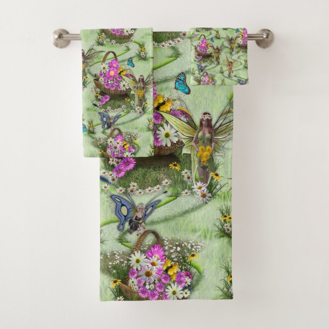 Midsummer Spring Festival Gatherers Bath Towel Set (Insitu)