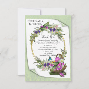 Midsummer Spring flower Thank You Card