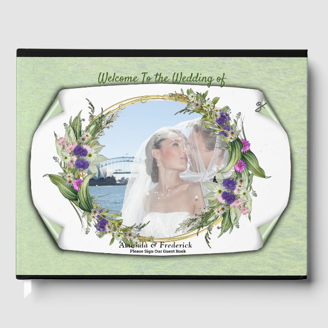 Midsummer Spring flowers Guest Book (Front)