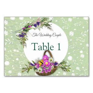 Midsummer Spring flowers Table Number