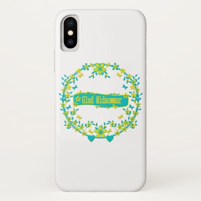 Midsummer symbol sweden Glad midsommar. Case-Mate iPhone Case (Back)