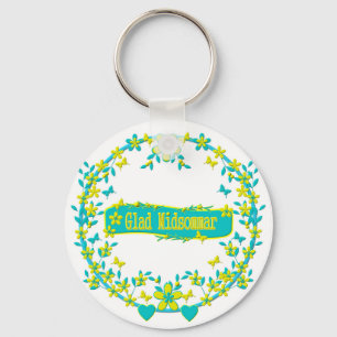 Midsummer symbol sweden key ring