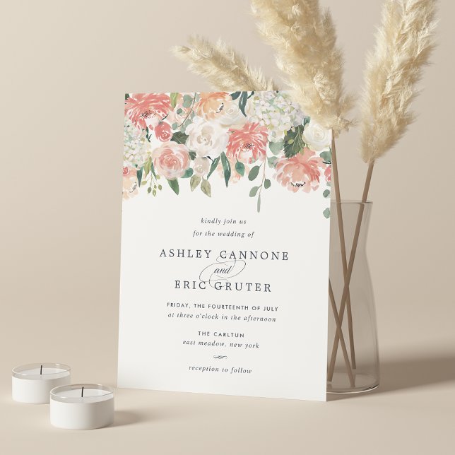 Midsummer Watercolor Floral Wedding Invitation (Creator Uploaded)