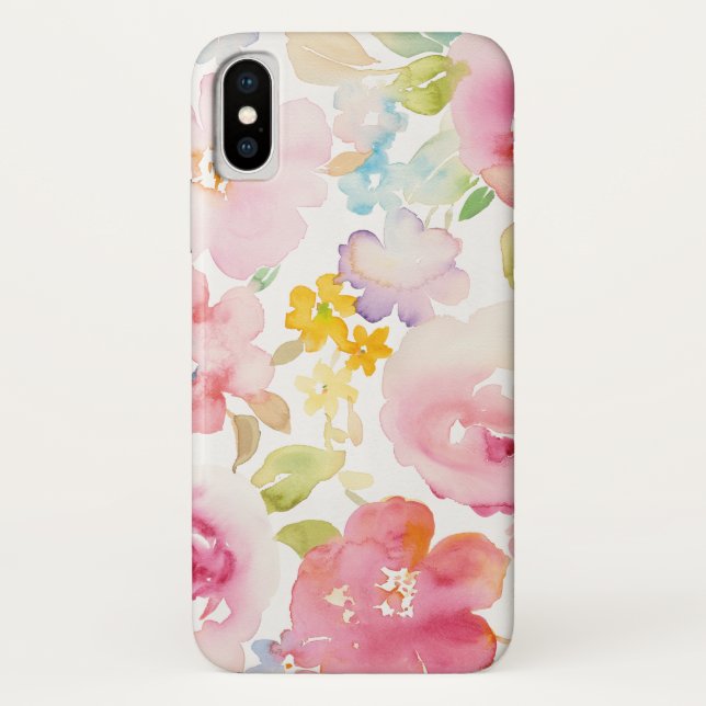 Midsummer | Watercolor Pink Floral Case-Mate iPhone Case (Back)