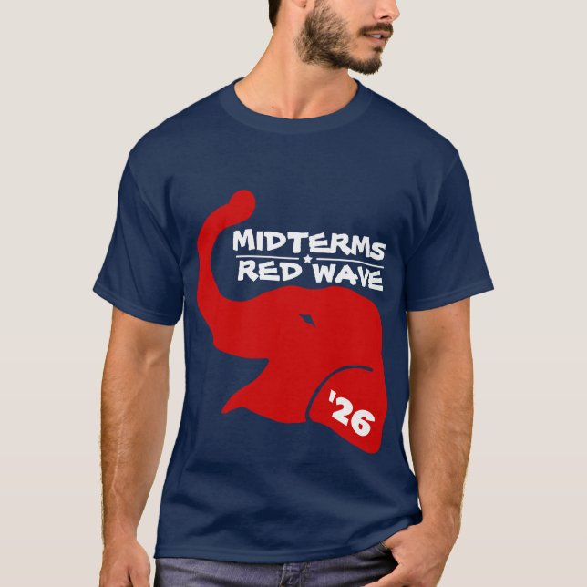 MIDTERMS 2026 RED WAVE T-Shirt (Front)
